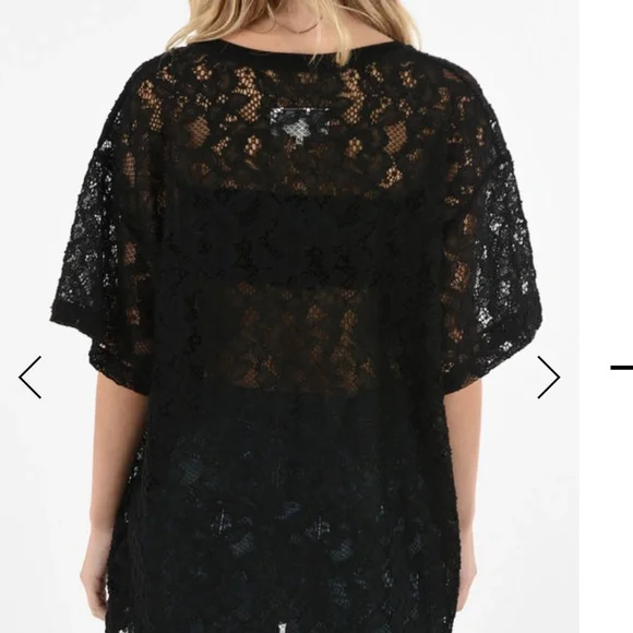 NEW MM6 Black lace t-shirt top, L,  PG1439 - Picture 3 of 6